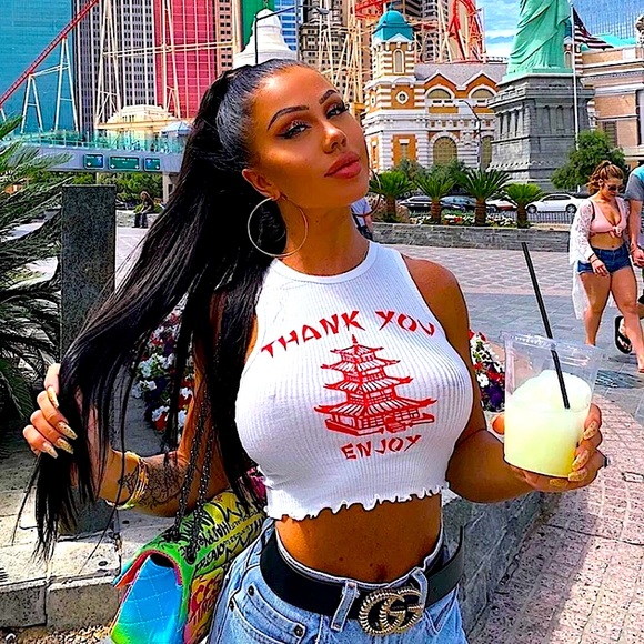 Thank you 🥡 takeout crop top - Picture 6 of 16